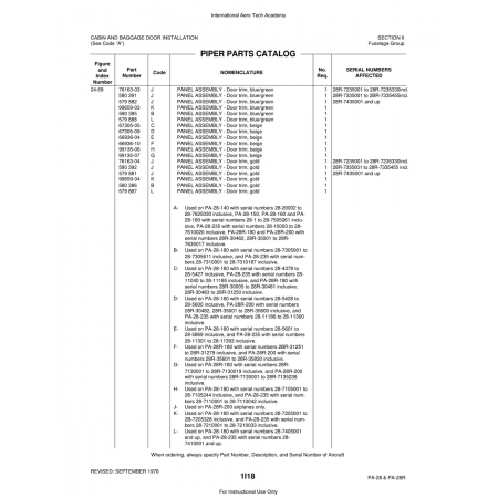 Aviation Part (67305-05) — Piper PA-28 Cherokee