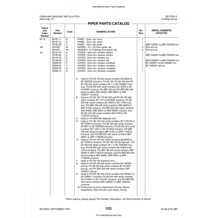 Aviation Part (78082-04) — Piper PA-28 Cherokee Aviation Part (78082-04) — Piper PA-28 Cherokee