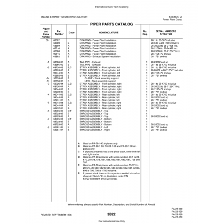 Aviation Part (63705-03) — Piper PA-28 Cherokee Aviation Part (63705-03) — Piper PA-28 Cherokee