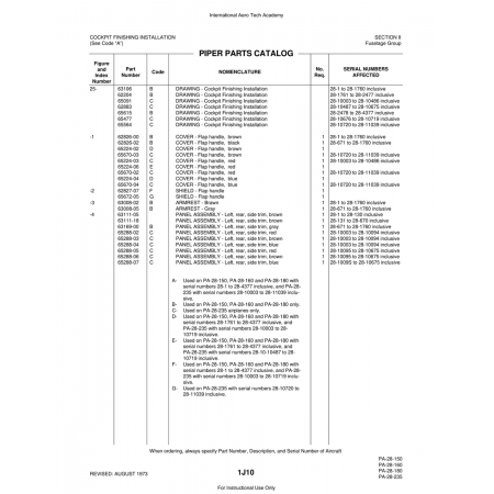 Aviation Part (65288-03) — Piper PA-28 Cherokee Aviation Part (65288-03) — Piper PA-28 Cherokee
