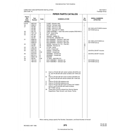 Aviation Part (62962-03) — Piper PA-28 Cherokee Aviation Part (62962-03) — Piper PA-28 Cherokee