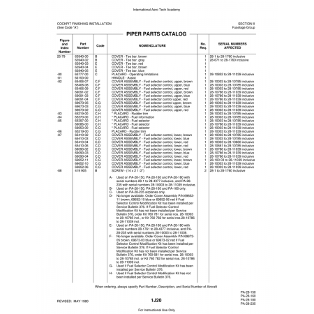 Aviation Part (63940-00) — Piper PA-28 Cherokee Aviation Part (63940-00) — Piper PA-28 Cherokee