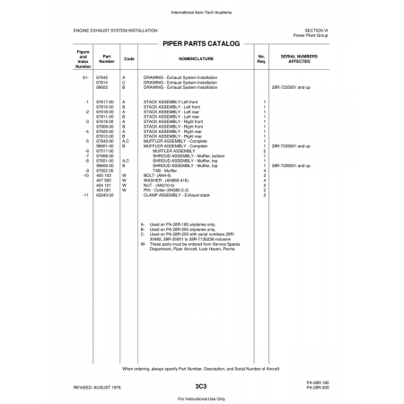 Aviation Part (67617-00) — Piper PA-28 Cherokee Aviation Part (67617-00) — Piper PA-28 Cherokee