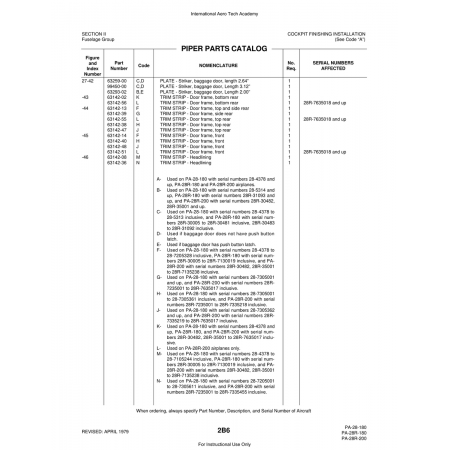 Aviation Part (63142-38) — Piper PA-28 Cherokee Aviation Part (63142-38) — Piper PA-28 Cherokee