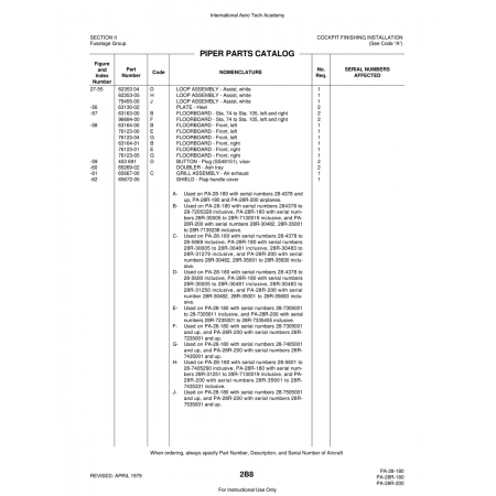 Aviation Part (62353) — Piper PA-28 Cherokee