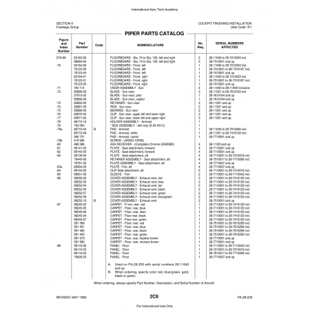 Aviation Part (37915-02) — Piper PA-28 Cherokee Aviation Part (37915-02) — Piper PA-28 Cherokee