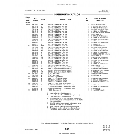 Aviation Part (63616-09) — Piper PA-28 Cherokee