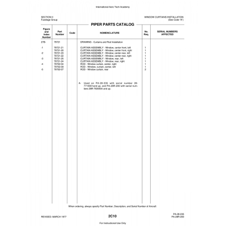 Aviation Part (79702-04) — Piper PA-28 Cherokee Aviation Part (79702-04) — Piper PA-28 Cherokee
