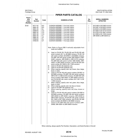 Aviation Part (66551-05) — Piper PA-28 Cherokee Aviation Part (66551-05) — Piper PA-28 Cherokee