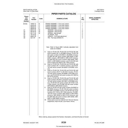 Aviation Part (63443-00) — Piper PA-28 Cherokee Aviation Part (63443-00) — Piper PA-28 Cherokee