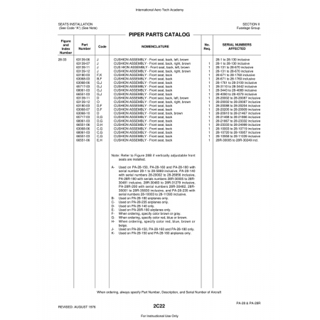 Aviation Part (66551-06) — Piper PA-28 Cherokee Aviation Part (66551-06) — Piper PA-28 Cherokee