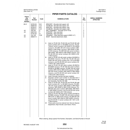 Aviation Part (62915-00) — Piper PA-28 Cherokee Aviation Part (62915-00) — Piper PA-28 Cherokee