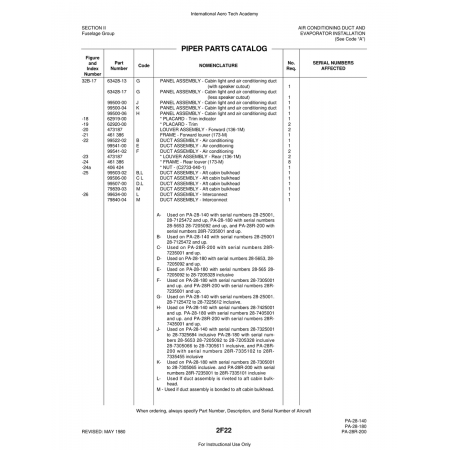Aviation Part (63428-13) — Piper PA-28 Cherokee Aviation Part (63428-13) — Piper PA-28 Cherokee