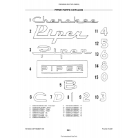 Stencil 66929-00 for Piper PA-28 Cherokee Aircraft Stencil 66929-00 for Piper PA-28 Cherokee Aircraft