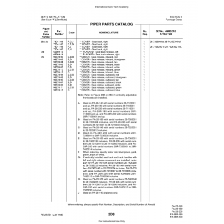 Aviation Part (28-7325001to) — Piper PA-28 Cherokee Aviation Part (28-7325001to) — Piper PA-28 Cherokee