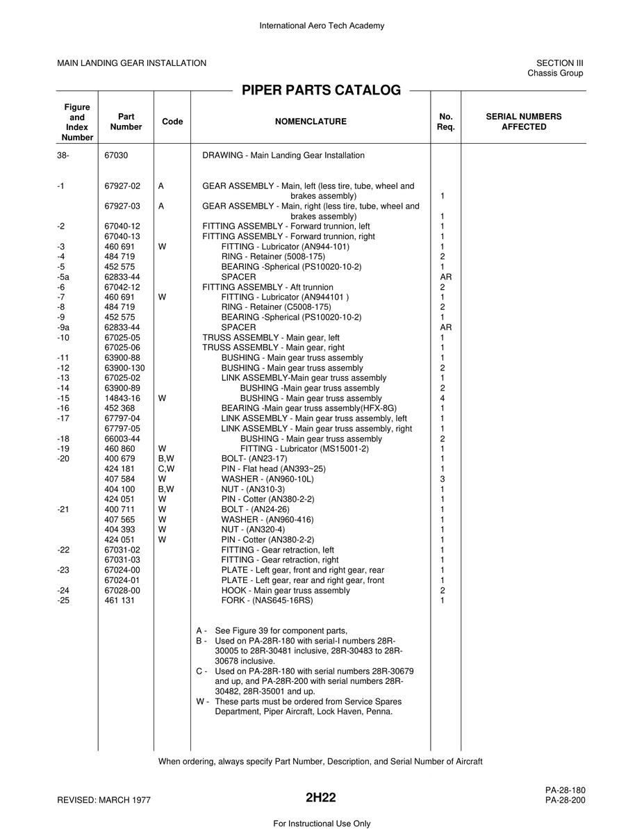 Aviation Part 14843-16 for Piper PA-28 Cherokee Aircraft