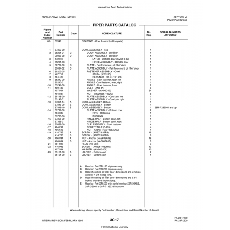 Aviation Part (67351-14) — Piper PA-28 Cherokee Aviation Part (67351-14) — Piper PA-28 Cherokee