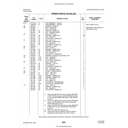 Aviation Part (62833-87) — Piper PA-28 Cherokee Aviation Part (62833-87) — Piper PA-28 Cherokee