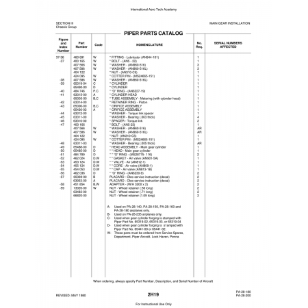 Aviation Part (63483-00) — Piper PA-28 Cherokee Aviation Part (63483-00) — Piper PA-28 Cherokee