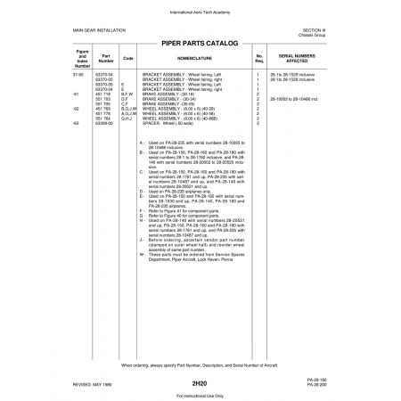 Aviation Part (63370-04) — Piper PA-28 Cherokee Aviation Part (63370-04) — Piper PA-28 Cherokee