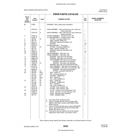 Aviation Part (63900-130) — Piper PA-28 Cherokee