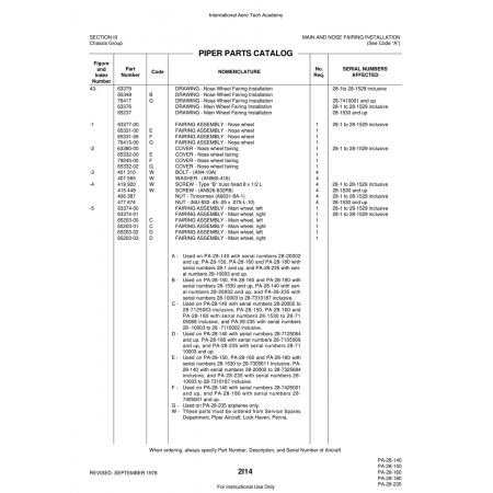 Aviation Part (65332-02) — Piper PA-28 Cherokee