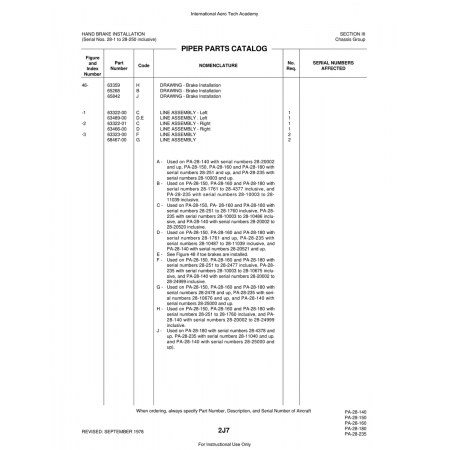 Aviation Part (63489-00) — Piper PA-28 Cherokee Aviation Part (63489-00) — Piper PA-28 Cherokee