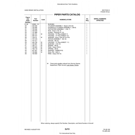 Aviation Part (63900) — Piper PA-28 Cherokee Aviation Part (63900) — Piper PA-28 Cherokee