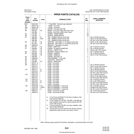 Aviation Part (63913-18) — Piper PA-28 Cherokee Aviation Part (63913-18) — Piper PA-28 Cherokee
