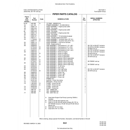 Aviation Part (63901-19) — Piper PA-28 Cherokee Aviation Part (63901-19) — Piper PA-28 Cherokee