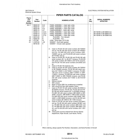 Aviation Part (63428-14) — Piper PA-28 Cherokee Aviation Part (63428-14) — Piper PA-28 Cherokee
