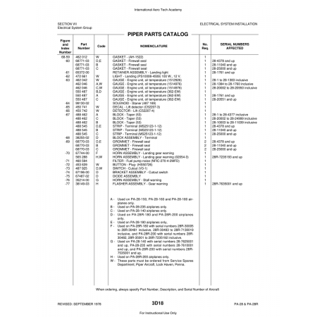 Aviation Part (38149-03) — Piper PA-28 Cherokee Aviation Part (38149-03) — Piper PA-28 Cherokee