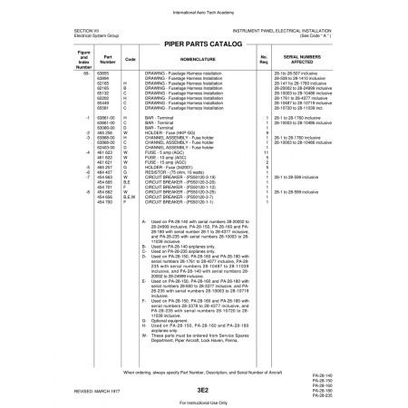 Aviation Part (63861-00) — Piper PA-28 Cherokee Aviation Part (63861-00) — Piper PA-28 Cherokee