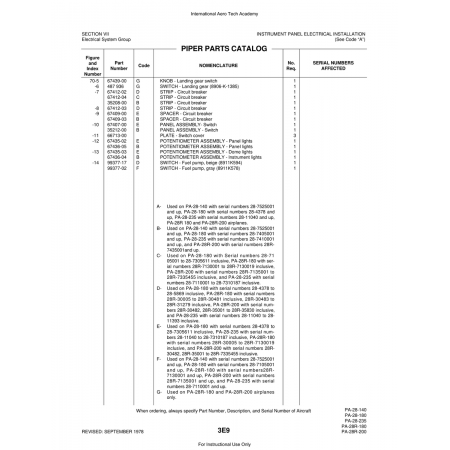 Aviation Part (35212-00) — Piper PA-28 Cherokee Aviation Part (35212-00) — Piper PA-28 Cherokee