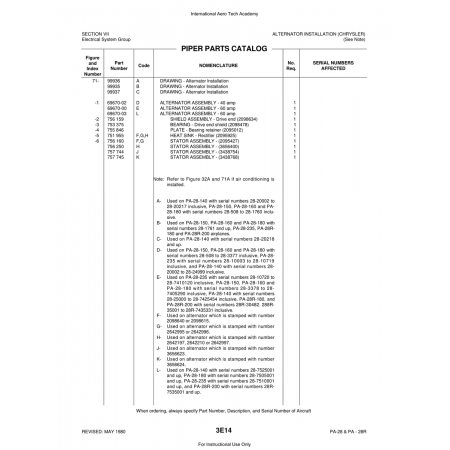 Aviation Part (2642995) — Piper PA-28 Cherokee Aviation Part (2642995) — Piper PA-28 Cherokee