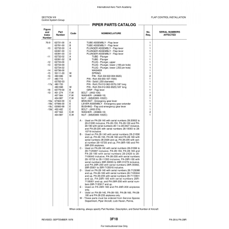 Aviation Part (63900-99) — Piper PA-28 Cherokee