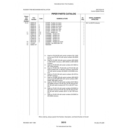 Aviation Part (62836-00) — Piper PA-28 Cherokee Aviation Part (62836-00) — Piper PA-28 Cherokee