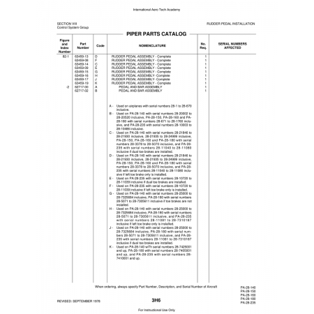 Aviation Part (63459-15) — Piper PA-28 Cherokee Aviation Part (63459-15) — Piper PA-28 Cherokee
