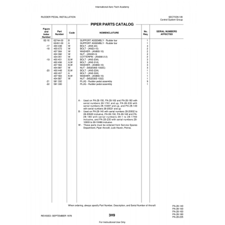 Aviation Part (62744-00) — Piper PA-28 Cherokee Aviation Part (62744-00) — Piper PA-28 Cherokee