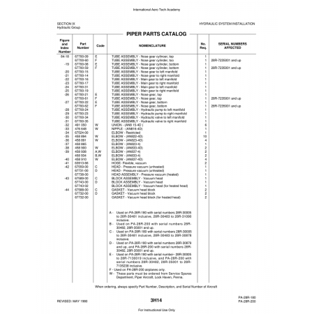 Aviation Part (63913-66) — Piper PA-28 Cherokee Aviation Part (63913-66) — Piper PA-28 Cherokee