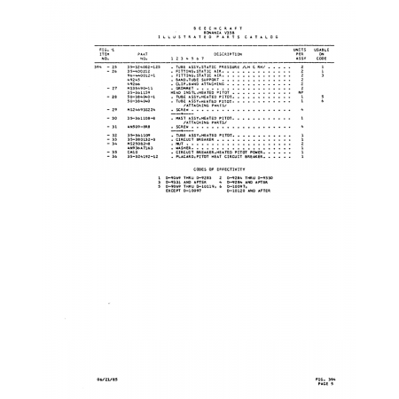 Aviation Part (0-9283) — Beechcraft V35