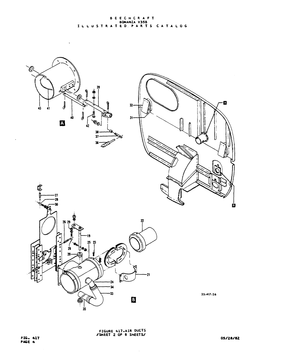 Aviation Part 35-417-26 for Beechcraft V35 Aircraft