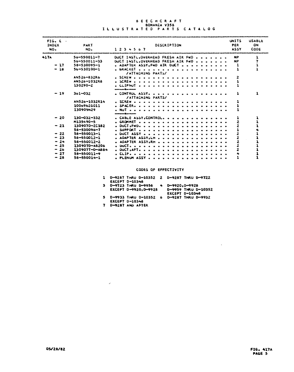 Aviation Part 0--9933 for Beechcraft V35 Aircraft