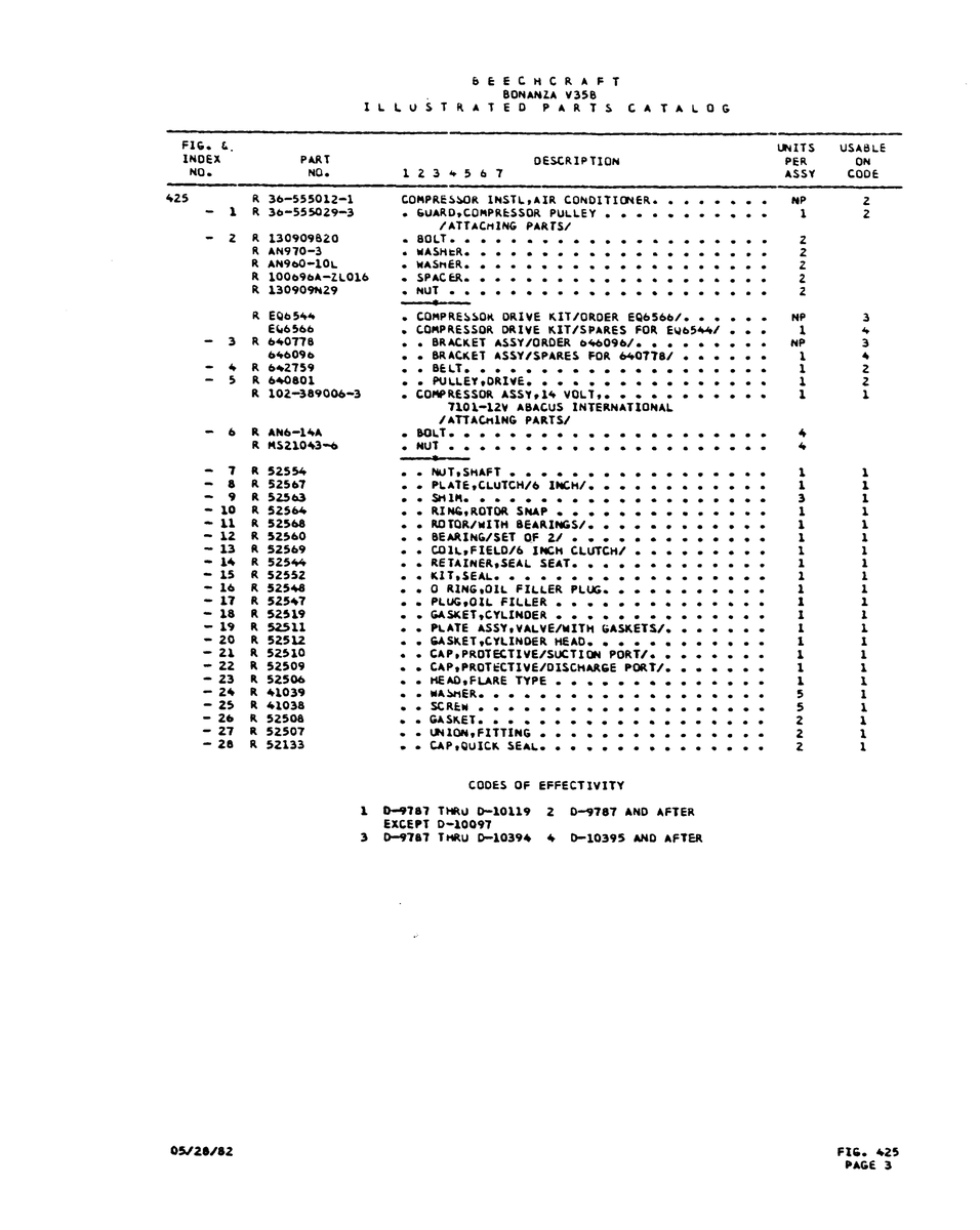 Aviation Part 36-555012-1 for Beechcraft V35 Aircraft