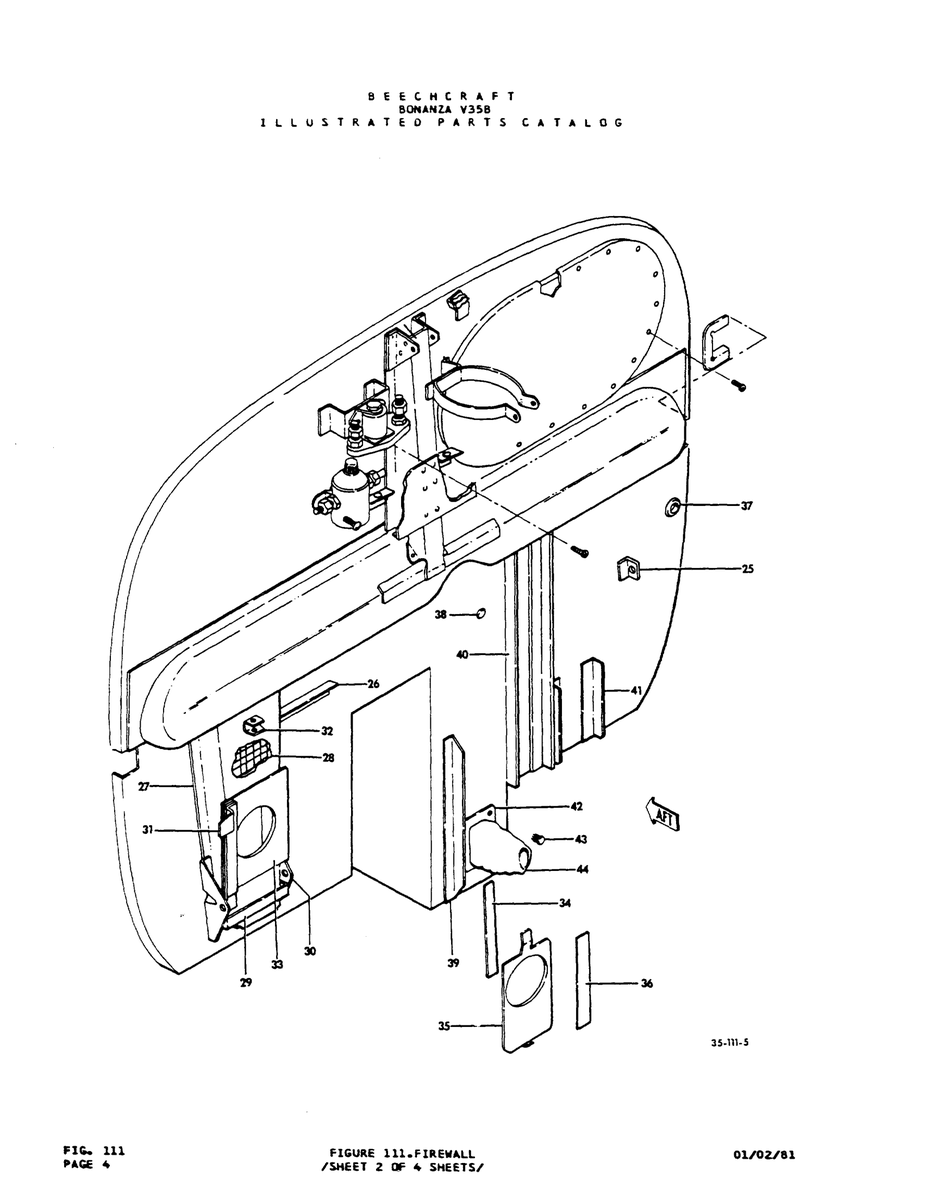 Aviation Part 35-111-5 for Beechcraft V35 Aircraft