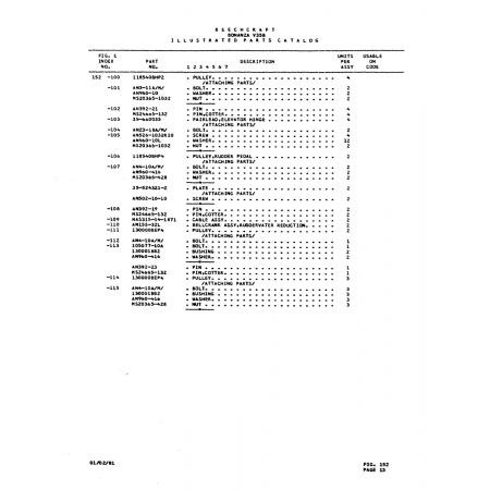 Aviation Part (1300008EP4) — Beechcraft V35 Aviation Part (1300008EP4) — Beechcraft V35