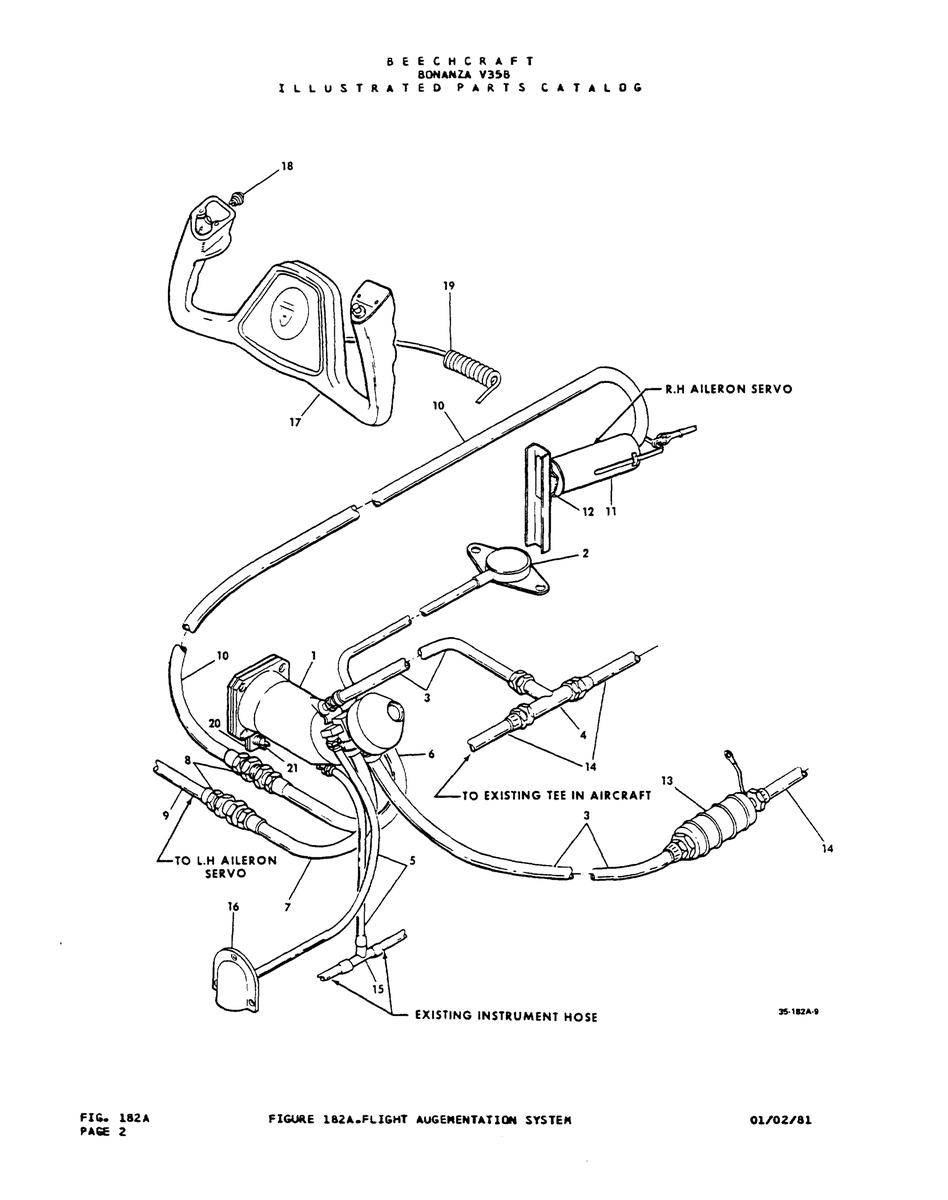Aviation Part 0110t181 for Beechcraft V35 Aircraft