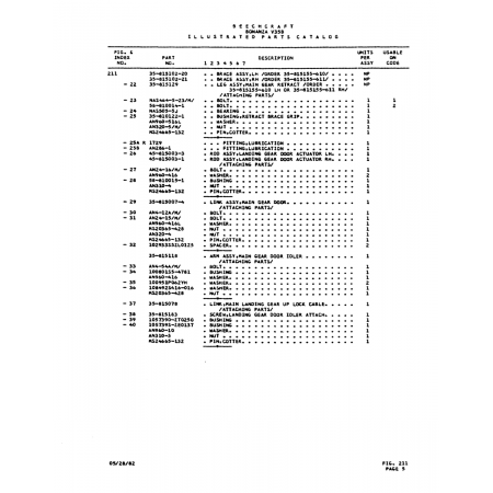 Aviation Part (1057390-170250) — Beechcraft V35 Aviation Part (1057390-170250) — Beechcraft V35