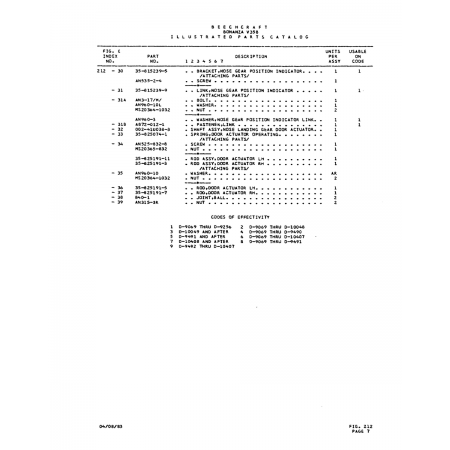 Aviation Part (0-90a9) — Beechcraft V35 Aviation Part (0-90a9) — Beechcraft V35