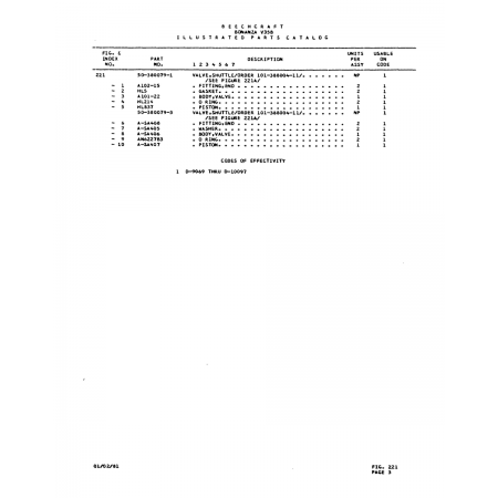Aviation Part (WL831) — Beechcraft V35